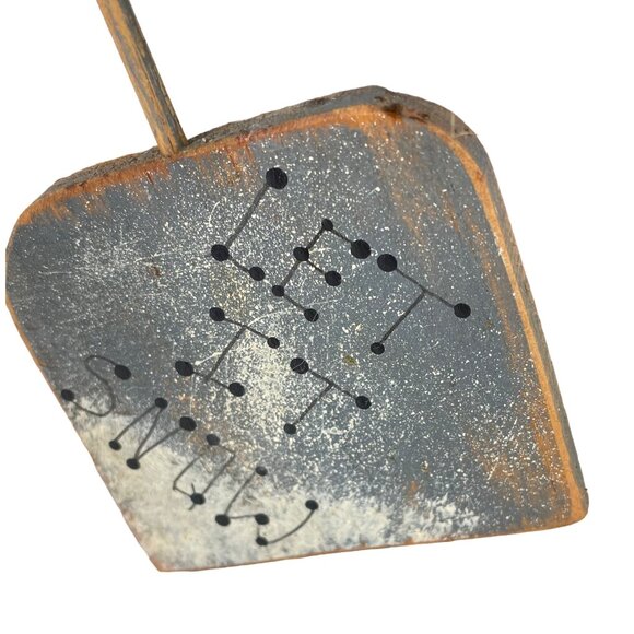 Handmade Rustic Country Christmas Winter Snowman Stump Doll Decor Let it Snow - Picture 15 of 16